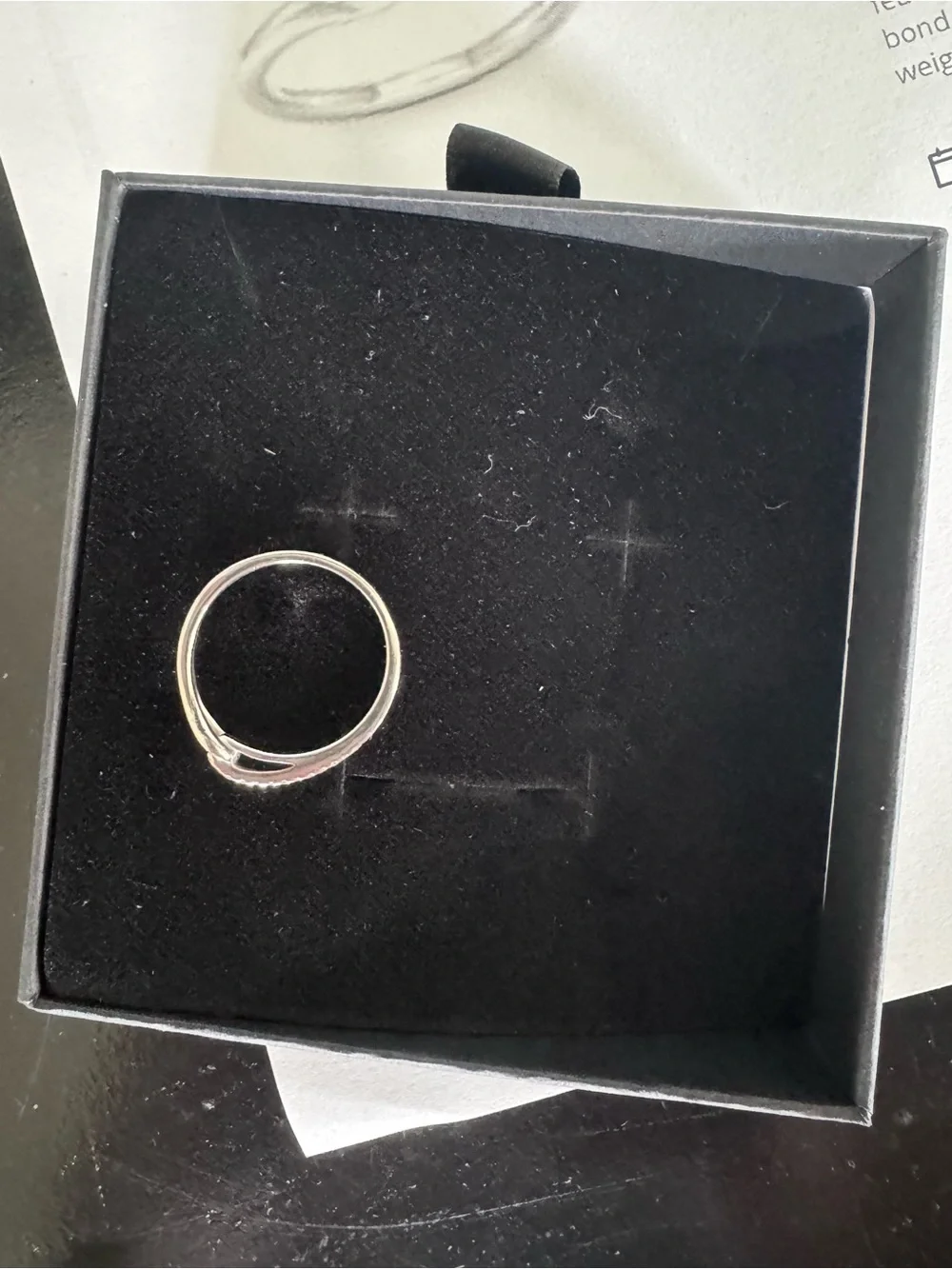 Kay Jewelers Sterling Silver Ring with White Diamond Accent